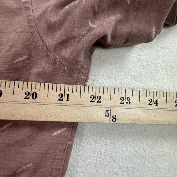 Vuori Shirt Mens Large Brown BRIDGE Button Down Short Sleeve Shirt Pocket - Picture 8 of 10